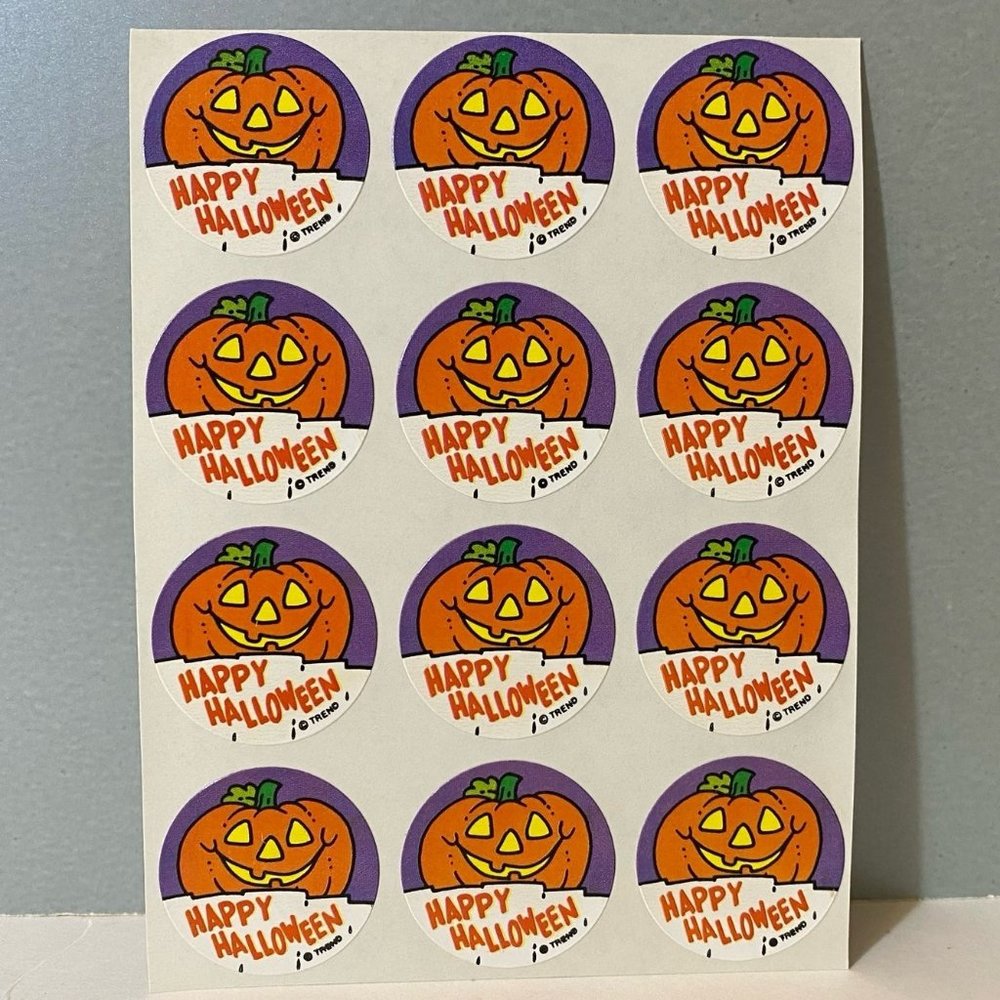 Vintage Trend Halloween Pumpkin Pie Scratch ‘N Sniff Stickers